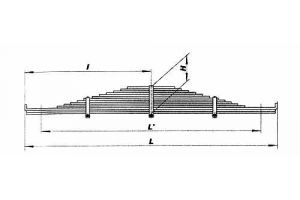 рессора задняя КамАЗ 13 тн (14 листов)