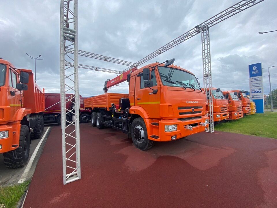 бортовой КАМАЗ 65115-3094-48 с КМУ PALFINGER INMAN ИТ-150 без доп.опор
