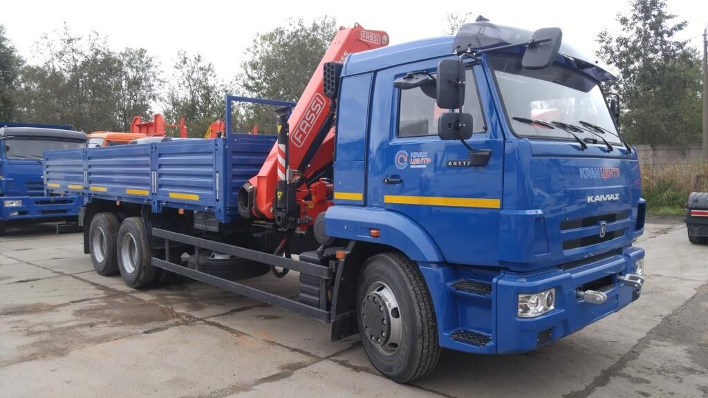 Кликните для увеличения изображения Бортовой КАМАЗ 65117-3010-48 с КМУ Fassi 155A.0.22