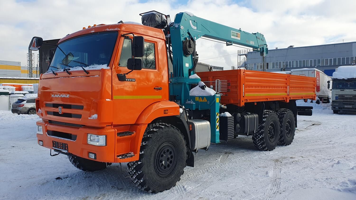 Бортовой КАМАЗ 43118-73094-50 с кму HKTC 8016