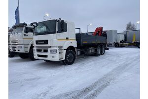 Бортовой КАМАЗ 65207-1002-87 с КМУ Fassi 245A.0.24