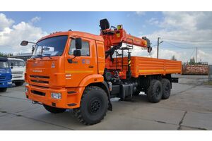 Бортовой КАМАЗ 43118-73094-50 с ПАЛФИНГЕР ИНМАН ИT-150 без доп.опор, передние опоры поворотные