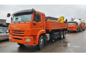 Бортовой КАМАЗ 65115-48 с КМУ HYVA HB230 на заднем свесе