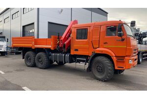 Бортовой КАМАЗ 43118 с кму INMAN IM-150N сдвоенная кабина