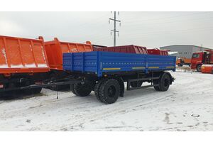 прицеп бортовой 2-х осный; г/п-12,1 тн; 6112х2476х730 мм; V-11м3; оси Плант/Fuwa