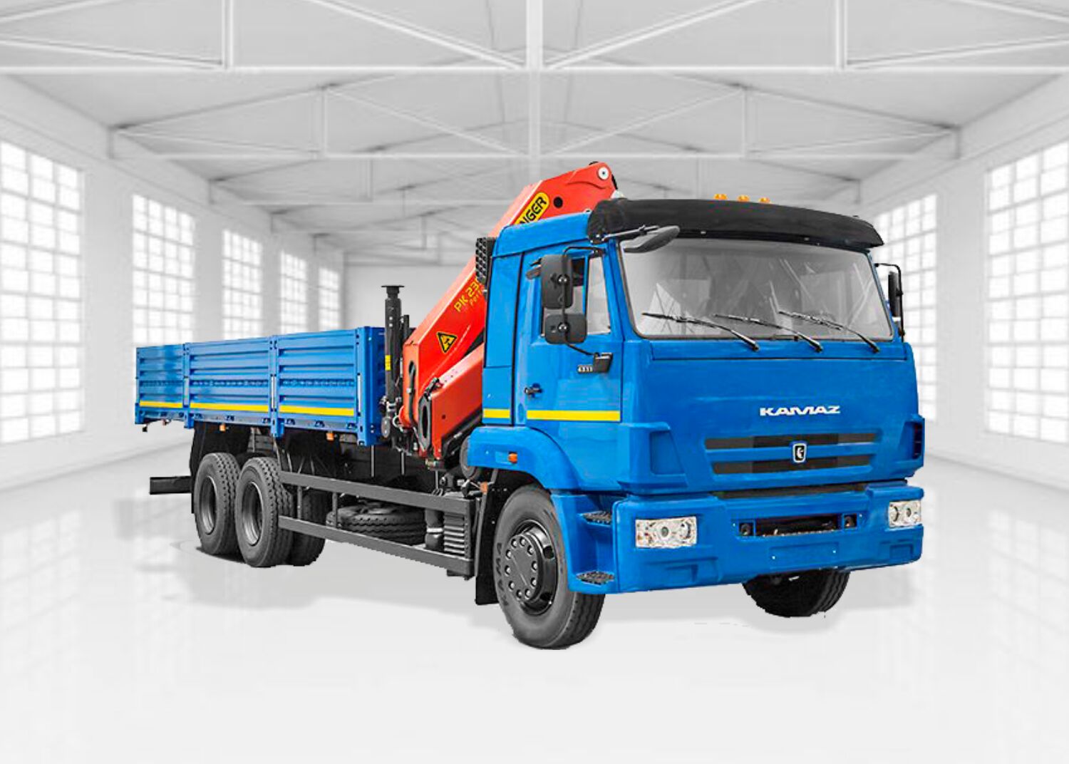 бортовой а/м с КМУ 23500А за кабиной, поворотные опоры, ш. 65117-3010-48