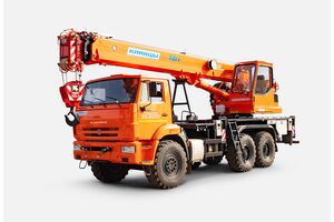 кран автомобильный КЛИНЦЫ КС-35719-7-02 г/п 16 т, длина стрелы 19 м; на шасси КАМАЗ 43118 6х6