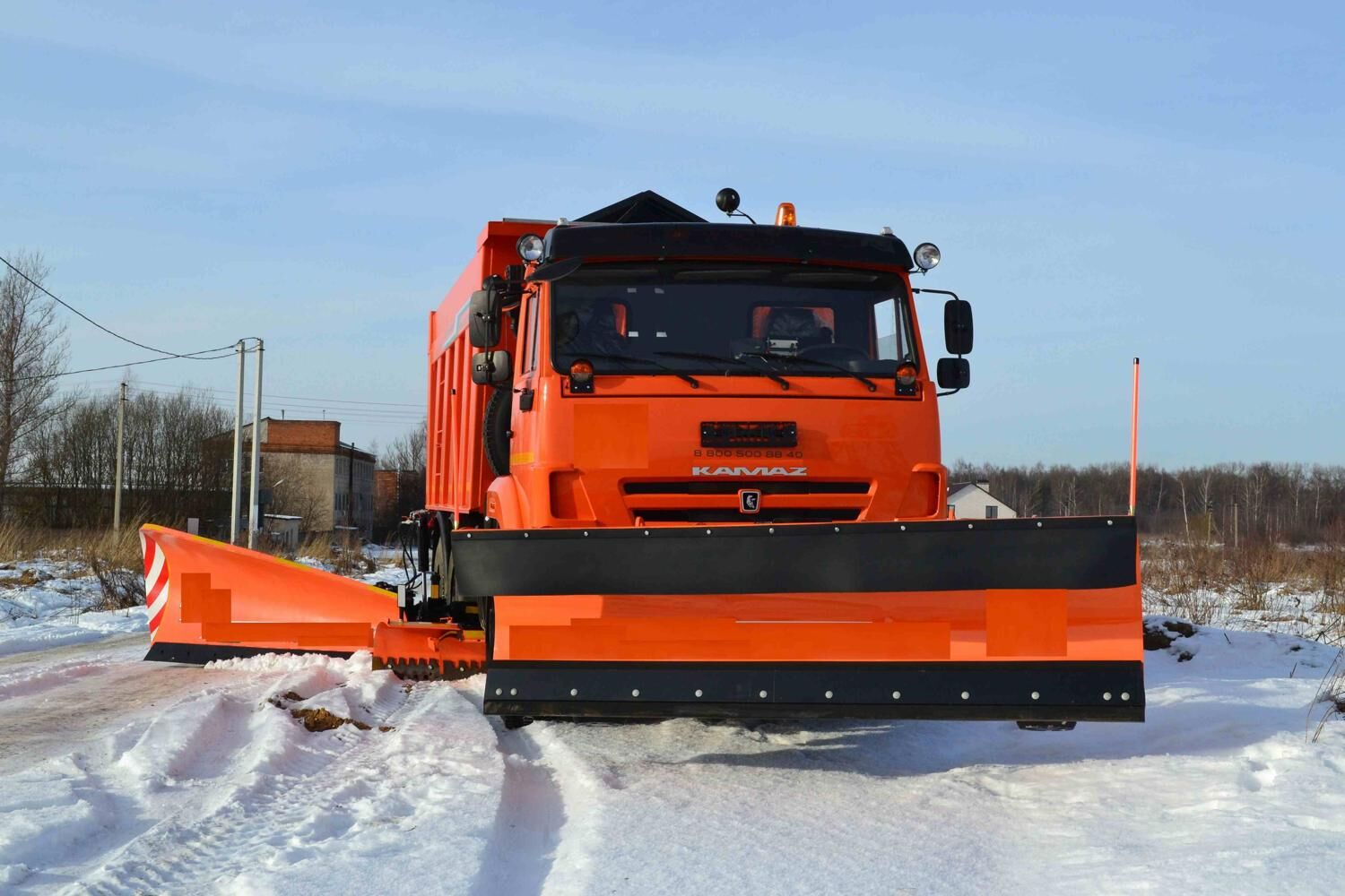 КДМ-7881010 на с.КамАЗ-6520-53 (ПС сталь, V=10,5 м3, Передний, Средний и Боковой отвалы)