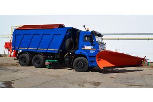 КДМ-7881010 на с.КамАЗ-6520-53 (ПС (сталь 09Г2С V=10,5 м3), Скоростной отвал, Средняя щетка)