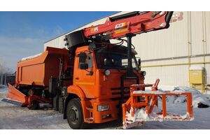 КДМ-650-07-01 на ш.6520-53 (ГМУ, Самосвальный кузов, Передний отвал, Средний нож, Боковой отвал)
