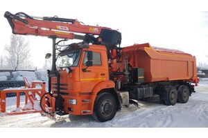 КДМ-650-07-01 на ш.6520-53 (ГМУ, Самосвальный кузов, ПС сталь 09Г2С, V=10,5 м3, Средний нож)