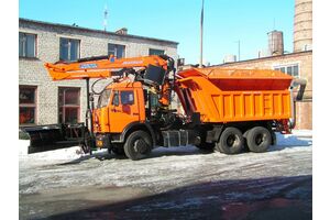 КДМ-650-05 на ш.65115-50 (ГМУ, Самосв.кузов, ПС сталь 09Г2С, V=8 м3, Передний и Боковой отвалы)