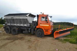 КДМ-7881022 на ш.65115-48 (ПС нерж, V=10,5 м3, Передний отвал)