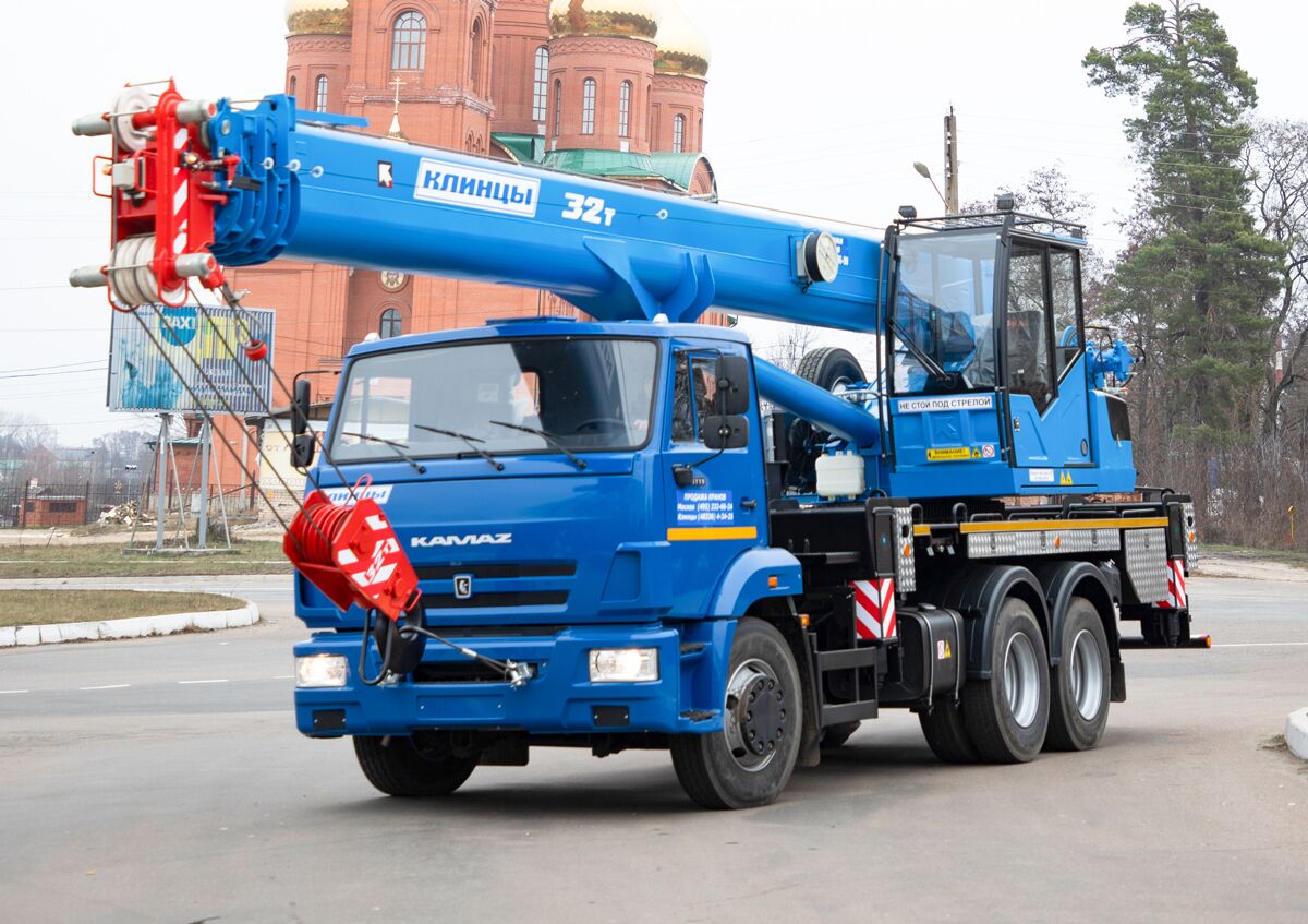 Автокран КЛИНЦЫ КС-55729-1К-3, г/п 32 т на шасси КАМАЗ 65115