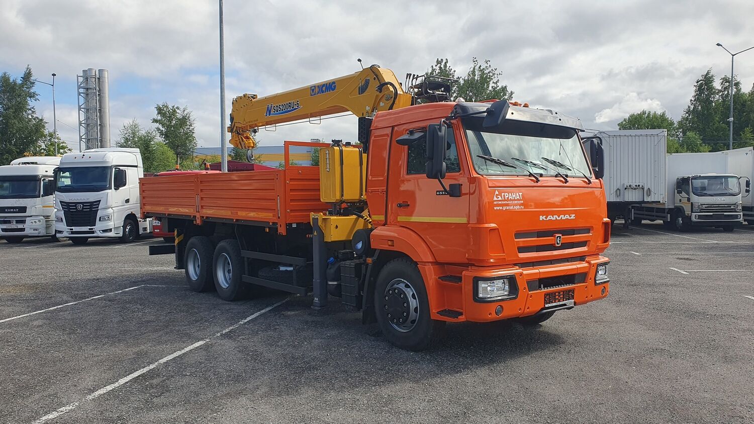 бортовой а/м КАМАЗ 65115-56 с тросовым КМУ XCMG SQS200-6